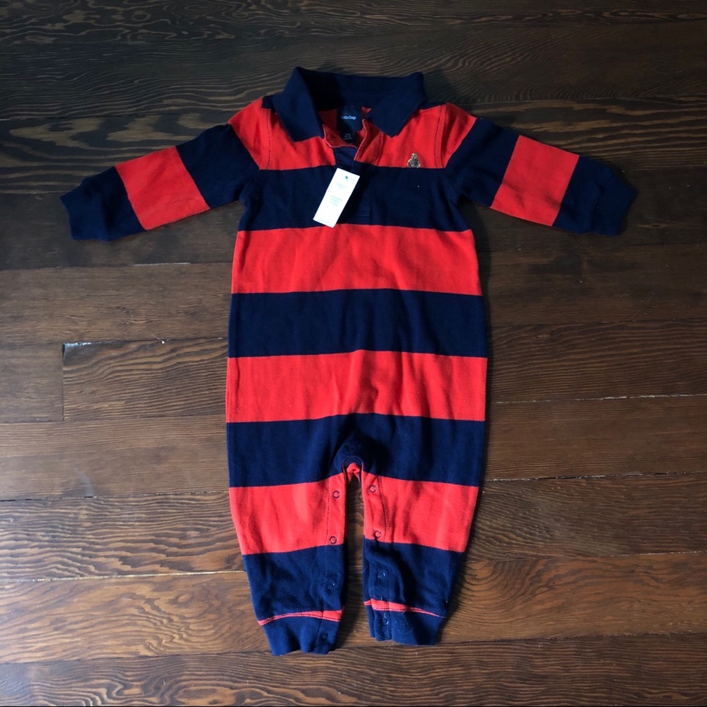 *NWT* Baby Gap polo romper (6-12m)